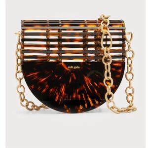 Cult Gaia Tortoise Shell Arc Flap Acrylic Bag